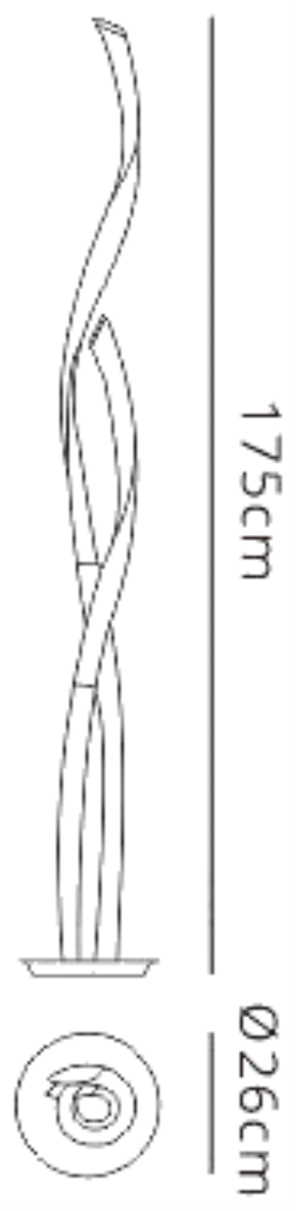 Armonia 175cm Floor Lamp 30W LED M6800  Mantra Armonia Titanium